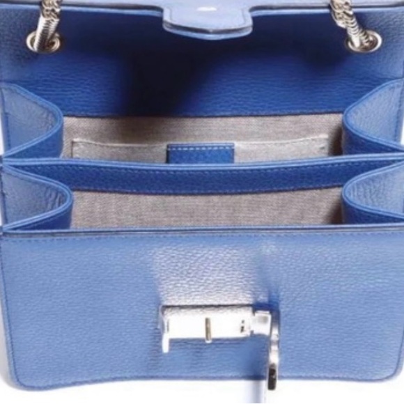 New Gucci Women's Blue Leather Interlocking GG Crossbody bag - Picture 5 of 6